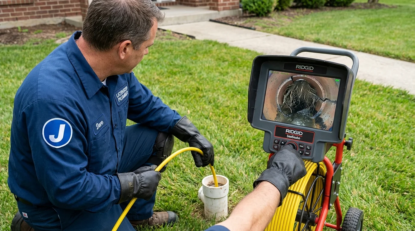 Sewer camera inspection being performed by Johns Plumbing LLC in Folkston