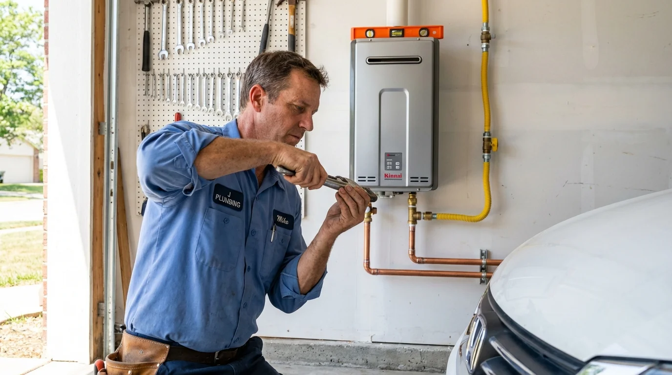 Tankless water heater installation by a Johns Plumbing LLC plumber in Folkston